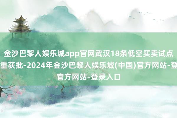 金沙巴黎人娱乐城app官网武汉18条低空买卖试点航路矜重获批-2024年金沙巴黎人娱乐城(中国)官方网站-登录入口